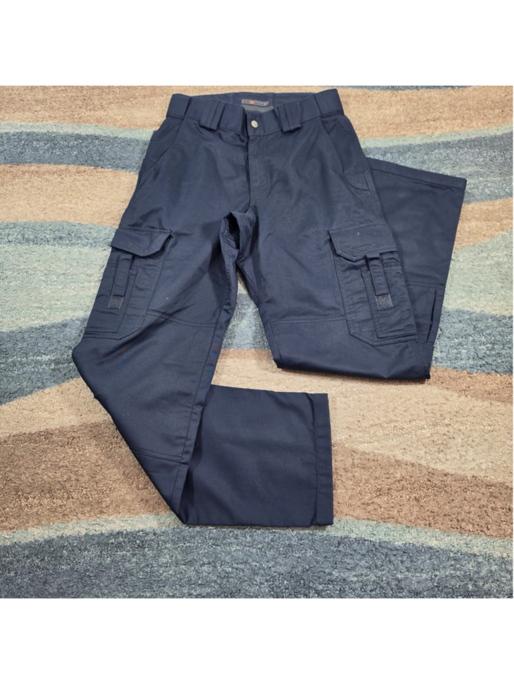 5.11 Tactical Cargo Pants Mens 30x34 Navy Blue Knee Pad Compatible Ripstop
